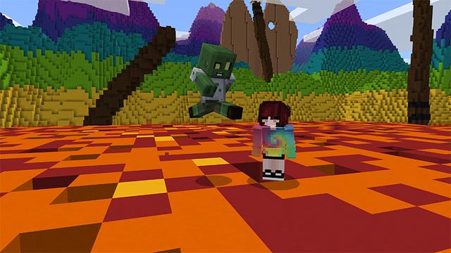 Screenshot of the Minecraft Bedrock Marketplace product Color Games created by Pathway Studios.