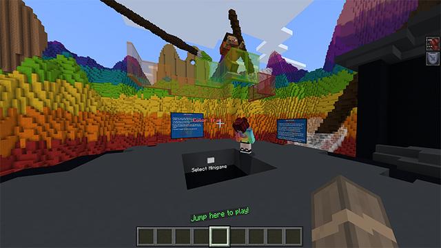 Screenshot of the Minecraft Bedrock Marketplace product Color Games created by Pathway Studios.
