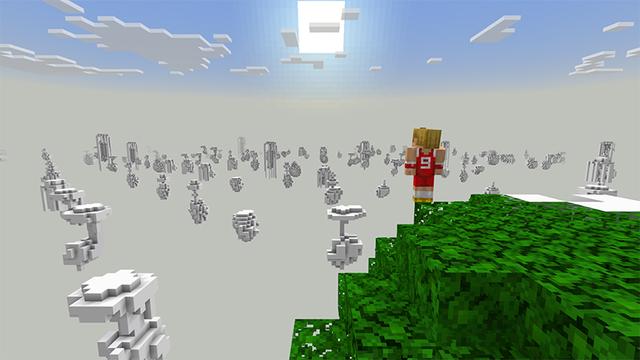 Screenshot of the Minecraft Bedrock Marketplace product Coloring Skyblock created by Pathway Studios.