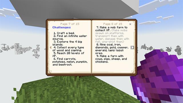 Screenshot of the Minecraft Bedrock Marketplace product Coloring Skyblock created by Pathway Studios.