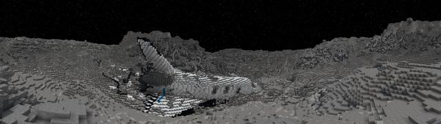 Panorama of the Minecraft Bedrock Marketplace product Crashed: Moon created by Pathway Studios.
