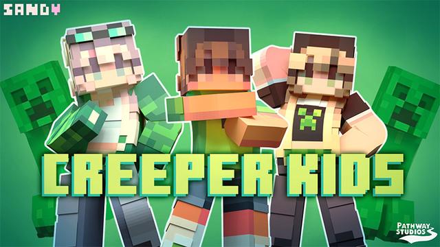 Thumbnail of the Minecraft Bedrock Marketplace product Creeper Kids created by Pathway Studios.