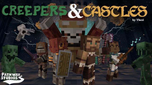 Thumbnail of the Minecraft Bedrock Marketplace product Creepers & Castles created by Pathway Studios.