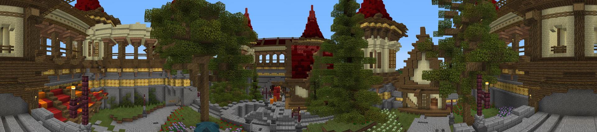 Panorama of the Minecraft Bedrock Marketplace product Crimson Keep created by Pathway Studios.