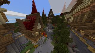 Screenshot of the Minecraft Bedrock Marketplace product Crimson Keep created by Pathway Studios.