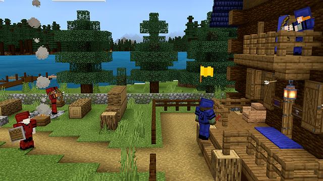 Screenshot of the Minecraft Bedrock Marketplace product CTF at Sequoia Camp created by Pathway Studios.
