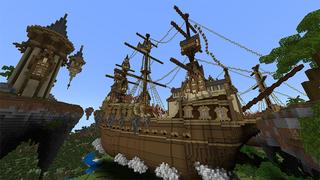 Screenshot of the Minecraft Bedrock Marketplace product Deluxe Flying Ships created by Pathway Studios.