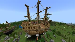 Screenshot of the Minecraft Bedrock Marketplace product Deluxe Flying Ships created by Pathway Studios.