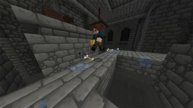 Screenshot of the Minecraft Bedrock Marketplace product Don't Stop Running created by Pathway Studios.