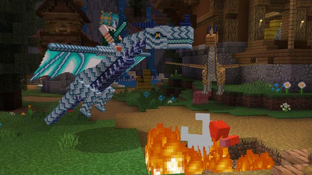 Screenshot of the Minecraft Bedrock Marketplace product Dragons created by Pathway Studios.