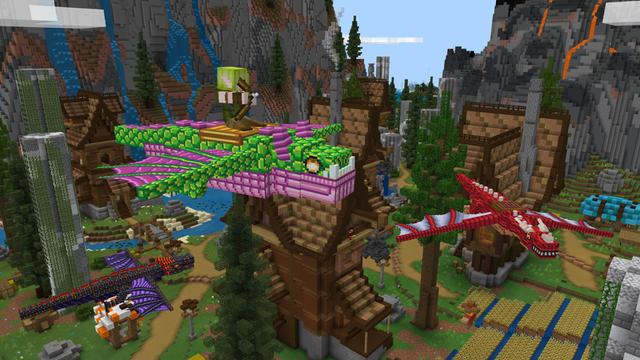 Screenshot of the Minecraft Bedrock Marketplace product Dragons created by Pathway Studios.