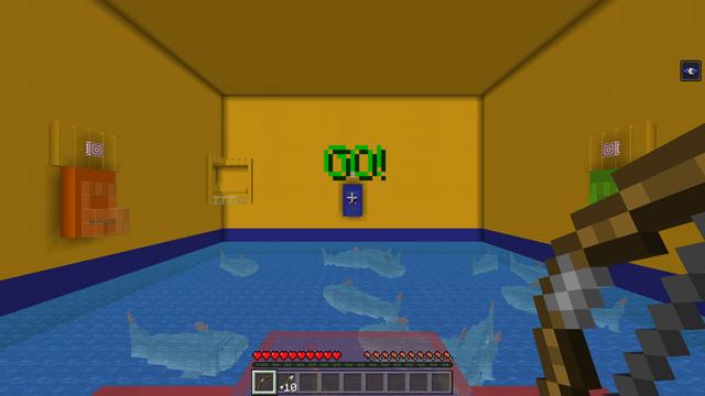 Screenshot of the Minecraft Bedrock Marketplace product Dunk Tank created by Pathway Studios.