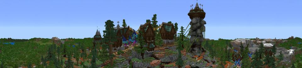 Panorama of the Minecraft Bedrock Marketplace product Elven Forest created by Pathway Studios.