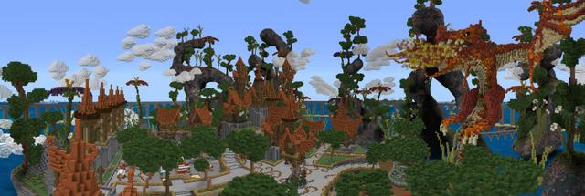 Panorama of the Minecraft Bedrock Marketplace product Enchanted created by Pathway Studios.