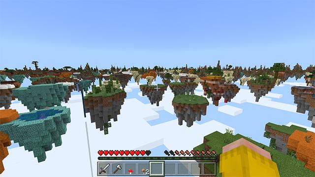 Screenshot of the Minecraft Bedrock Marketplace product Endless Skyblock created by Pathway Studios.
