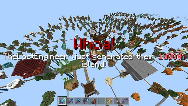 Screenshot of the Minecraft Bedrock Marketplace product Endless Skyblock created by Pathway Studios.