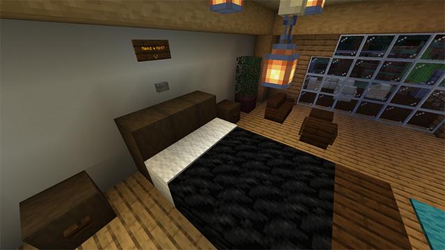 Screenshot of the Minecraft Bedrock Marketplace product Escape Room: Taiga Cabin created by Pathway Studios.