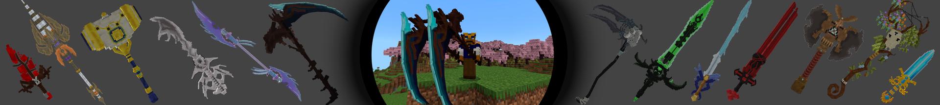 Panorama of the Minecraft Bedrock Marketplace product Evolving Weapons: The 3rd Update created by Pathway Studios.