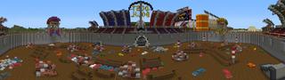 Panorama of the Minecraft Bedrock Marketplace product Extreme Monster Trucks created by Pathway Studios.