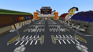 Screenshot of the Minecraft Bedrock Marketplace product Extreme Monster Trucks created by Pathway Studios.