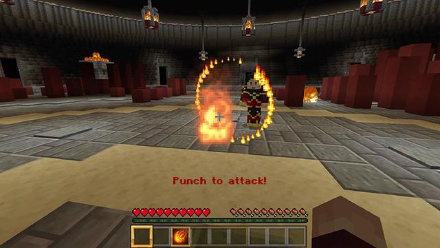 Screenshot of the Minecraft Bedrock Marketplace product Firebender created by Pathway Studios.