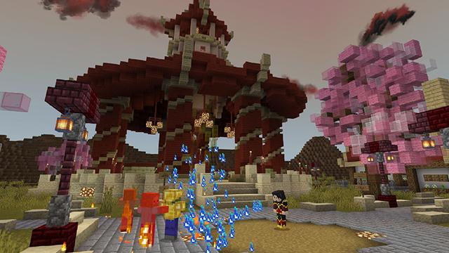 Screenshot of the Minecraft Bedrock Marketplace product Firebender created by Pathway Studios.