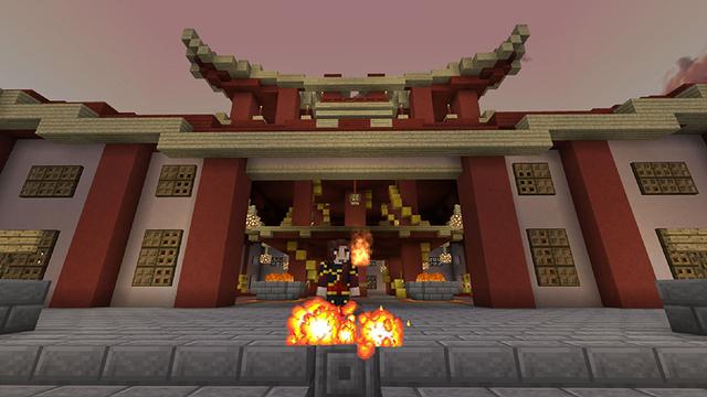 Screenshot of the Minecraft Bedrock Marketplace product Firebender created by Pathway Studios.
