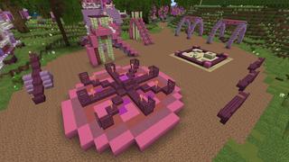 Screenshot of the Minecraft Bedrock Marketplace product Flamingo Furniture created by Pathway Studios.
