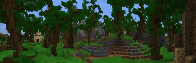 Panorama of the Minecraft Bedrock Marketplace product Forbidden Jungle created by Pathway Studios.