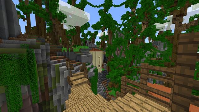 Screenshot of the Minecraft Bedrock Marketplace product Forbidden Jungle created by Pathway Studios.