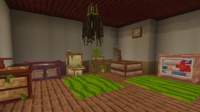 Screenshot of the Minecraft Bedrock Marketplace product Forest Furniture created by Pathway Studios.