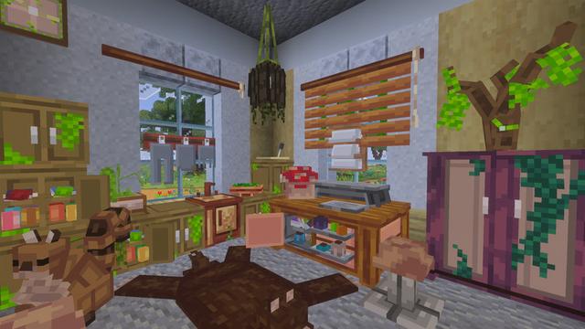 Screenshot of the Minecraft Bedrock Marketplace product Forest Furniture created by Pathway Studios.