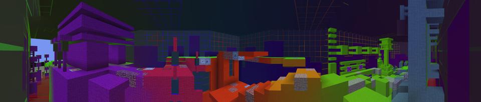 Panorama of the Minecraft Bedrock Marketplace product Glitch Runner: Endless Parkour created by Pathway Studios.