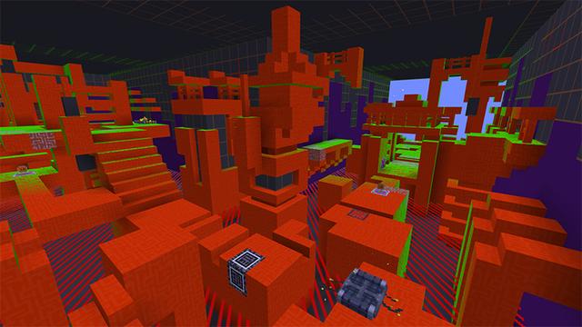 Screenshot of the Minecraft Bedrock Marketplace product Glitch Runner: Endless Parkour created by Pathway Studios.