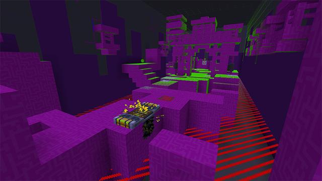 Screenshot of the Minecraft Bedrock Marketplace product Glitch Runner: Endless Parkour created by Pathway Studios.