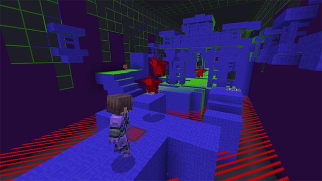 Screenshot of the Minecraft Bedrock Marketplace product Glitch Runner: Endless Parkour created by Pathway Studios.