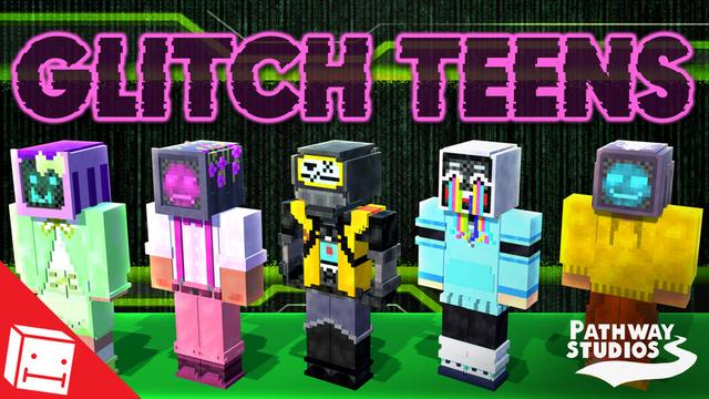 Thumbnail of the Minecraft Bedrock Marketplace product Glitch Teens created by Pathway Studios.