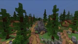 Screenshot of the Minecraft Bedrock Marketplace product Gloomy Village created by Pathway Studios.