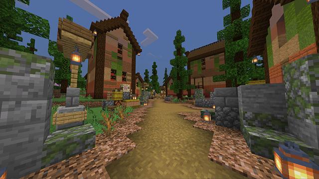 Screenshot of the Minecraft Bedrock Marketplace product Gloomy Village created by Pathway Studios.