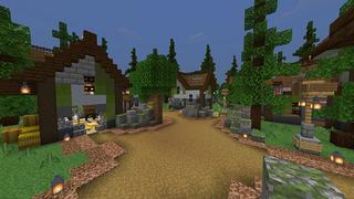 Screenshot of the Minecraft Bedrock Marketplace product Gloomy Village created by Pathway Studios.