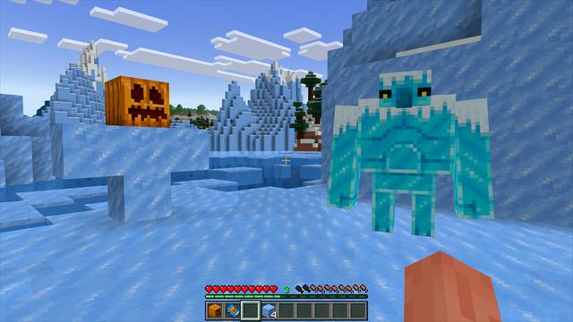 Screenshot of the Minecraft Bedrock Marketplace product Golem Mania Add-On created by Pathway Studios.