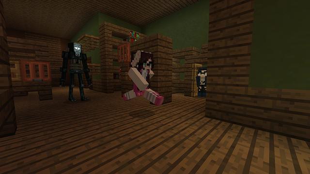 Screenshot of the Minecraft Bedrock Marketplace product Grandma's Horror House created by Pathway Studios.