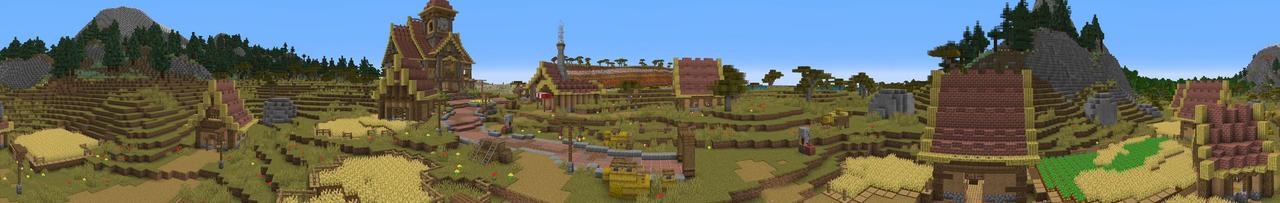 Panorama of the Minecraft Bedrock Marketplace product Heat Wave Survival created by Pathway Studios.