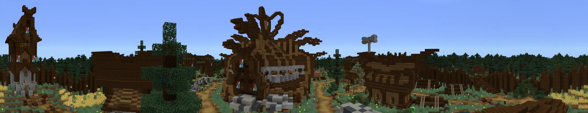 Panorama of the Minecraft Bedrock Marketplace product Hengisfjord created by Pathway Studios.