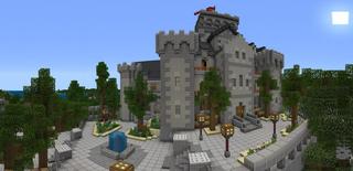 Panorama of the Minecraft Bedrock Marketplace product Hillside Manor created by Pathway Studios.