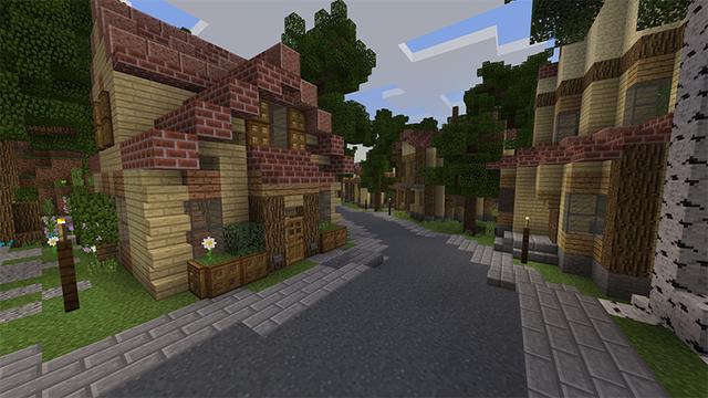 Screenshot of the Minecraft Bedrock Marketplace product Hillside Manor created by Pathway Studios.