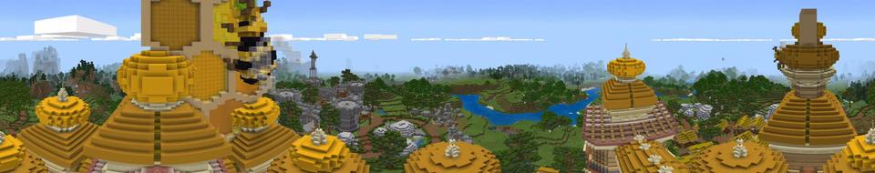 Panorama of the Minecraft Bedrock Marketplace product Honey Temple created by Pathway Studios.