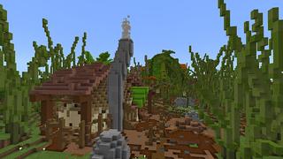 Screenshot of the Minecraft Bedrock Marketplace product Huerta Ville created by Pathway Studios.