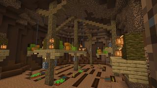 Screenshot of the Minecraft Bedrock Marketplace product Huerta Ville created by Pathway Studios.