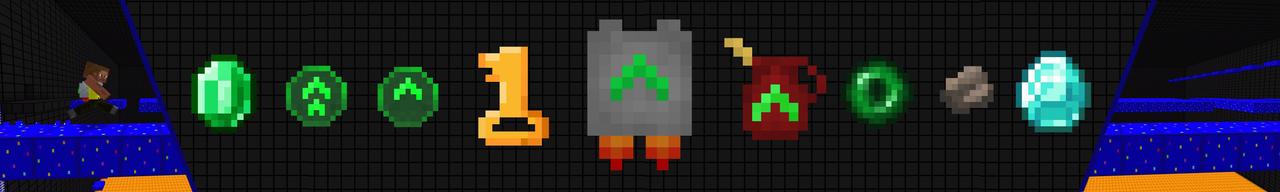 Panorama of the Minecraft Bedrock Marketplace product Jetpack Parkour created by Pathway Studios.
